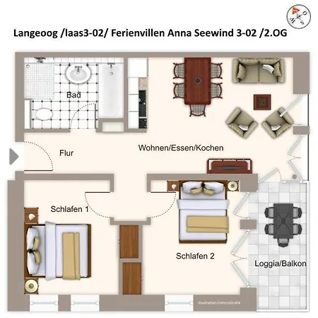 アパート Apartmentvilla Anna Apartmentvilla Anna 3-02 ランゲオーク